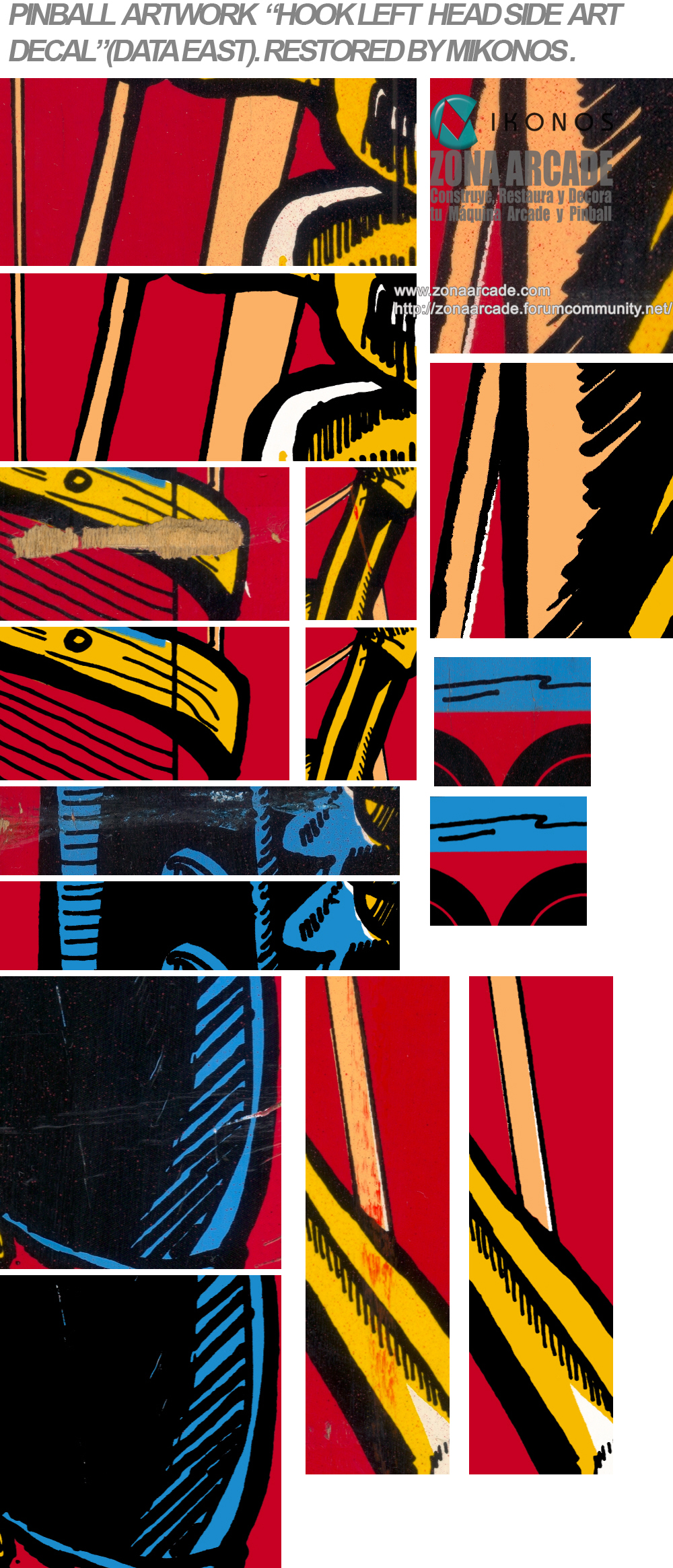 In restoration "HOOK PINBALL DECALS" (DATA EAST) por Mikonos & Zona